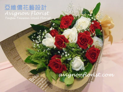 Red and white roses | Delivery to Taipei and New Taipei City