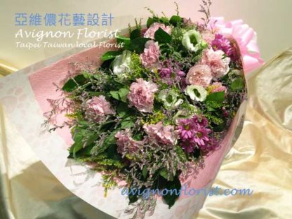 Carnations and assorted flowers