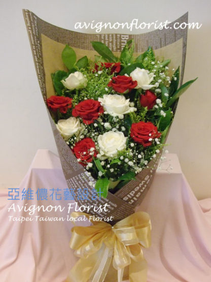 Red and White roses