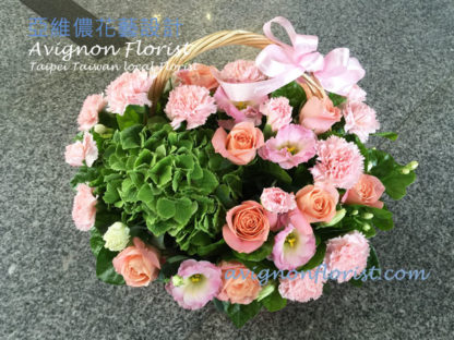 Roses and Carnation basket | Taipei Taiwan