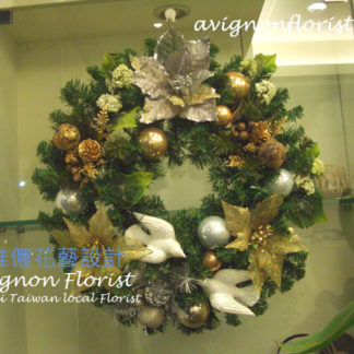 Handmade Christmas Wreath with white doves