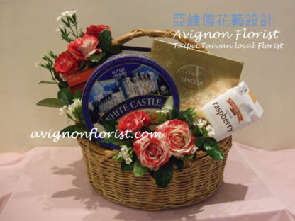 Gift Basket of Chocolates and cookies for Taiwan