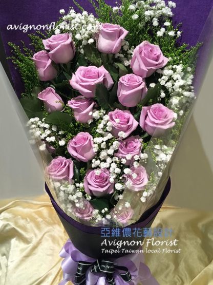 bouquet of imported purple rosees